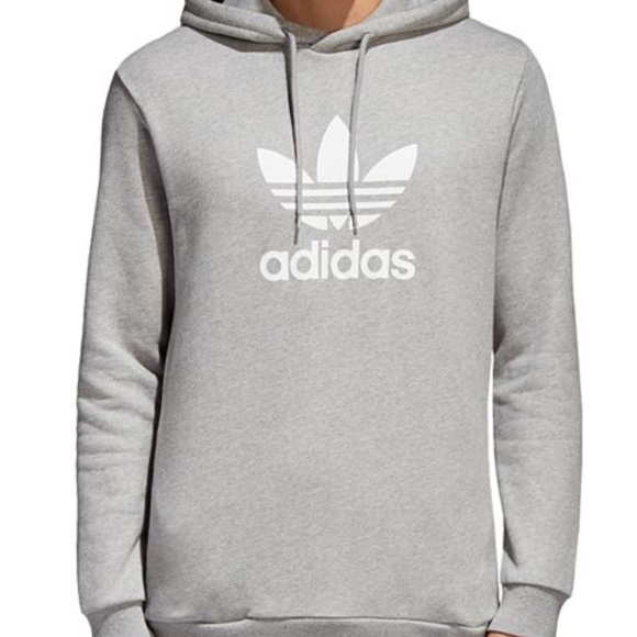 Adidas Originals Trefoil Grey Hoodie Sz Small - Picture 5 of 9